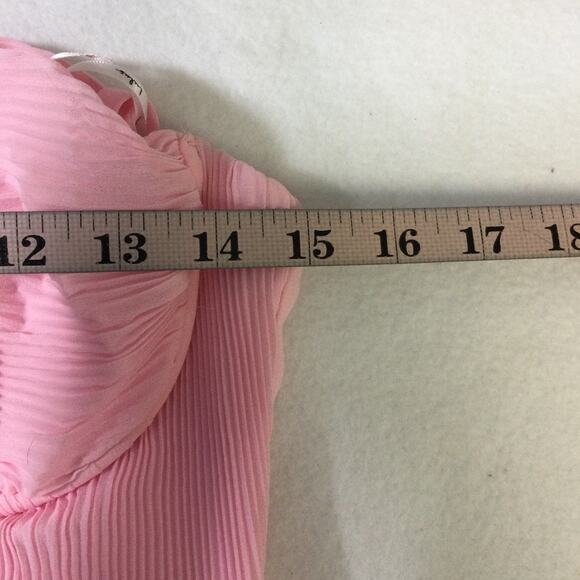 LULU'S SZ M Certainly Lovely Light Pink Pleated Bustier Formal Maxi Dress B84 - Picture 7 of 9